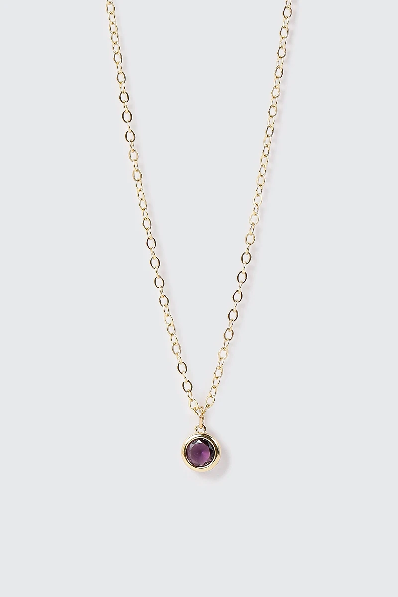 Collier plaqué or 14 k avec pierre de naissance de septembre