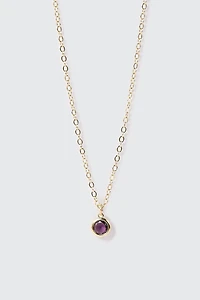 Collier plaqué or 14 k avec pierre de naissance de septembre