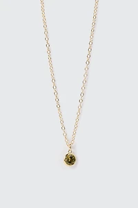 14K Gold-Plated August Birthstone Necklace
