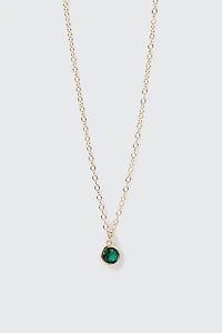 14K Gold-Plated May Birthstone Necklace
