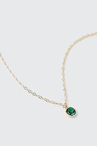 14K Gold-Plated May Birthstone Necklace