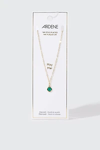 14K Gold-Plated May Birthstone Necklace