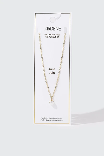 14K Gold-Plated June Birthstone Necklace