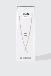 14K Gold-Plated June Birthstone Necklace