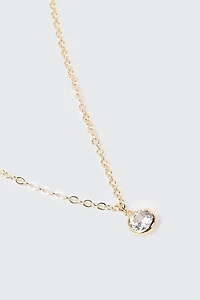 14K Gold-Plated April Birthstone Necklace