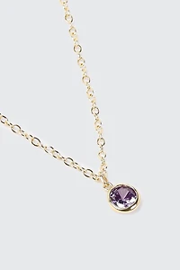 14K Gold-Plated February Birthstone Necklace