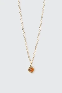 14K Gold-Plated November Birthstone Necklace