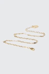 14K Gold-Plated Textured Chain Anklet