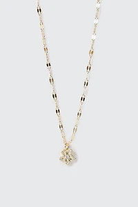 14K Gold Daisy Charm Necklace