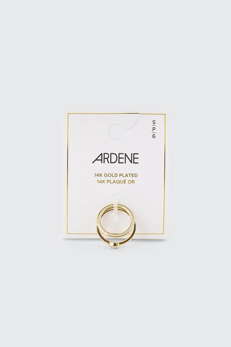 14K Gold Plated Ring Set