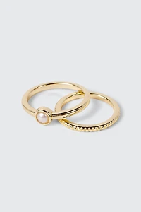 14K Gold Plated Ring Set
