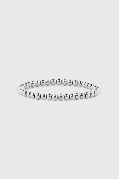 Bracelet en acier inoxydable perlé