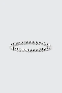 Bracelet en acier inoxydable perlé