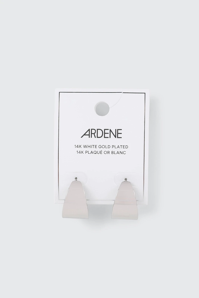14K White Gold Plated Earrings