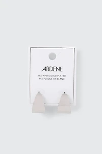 14K White Gold Plated Earrings