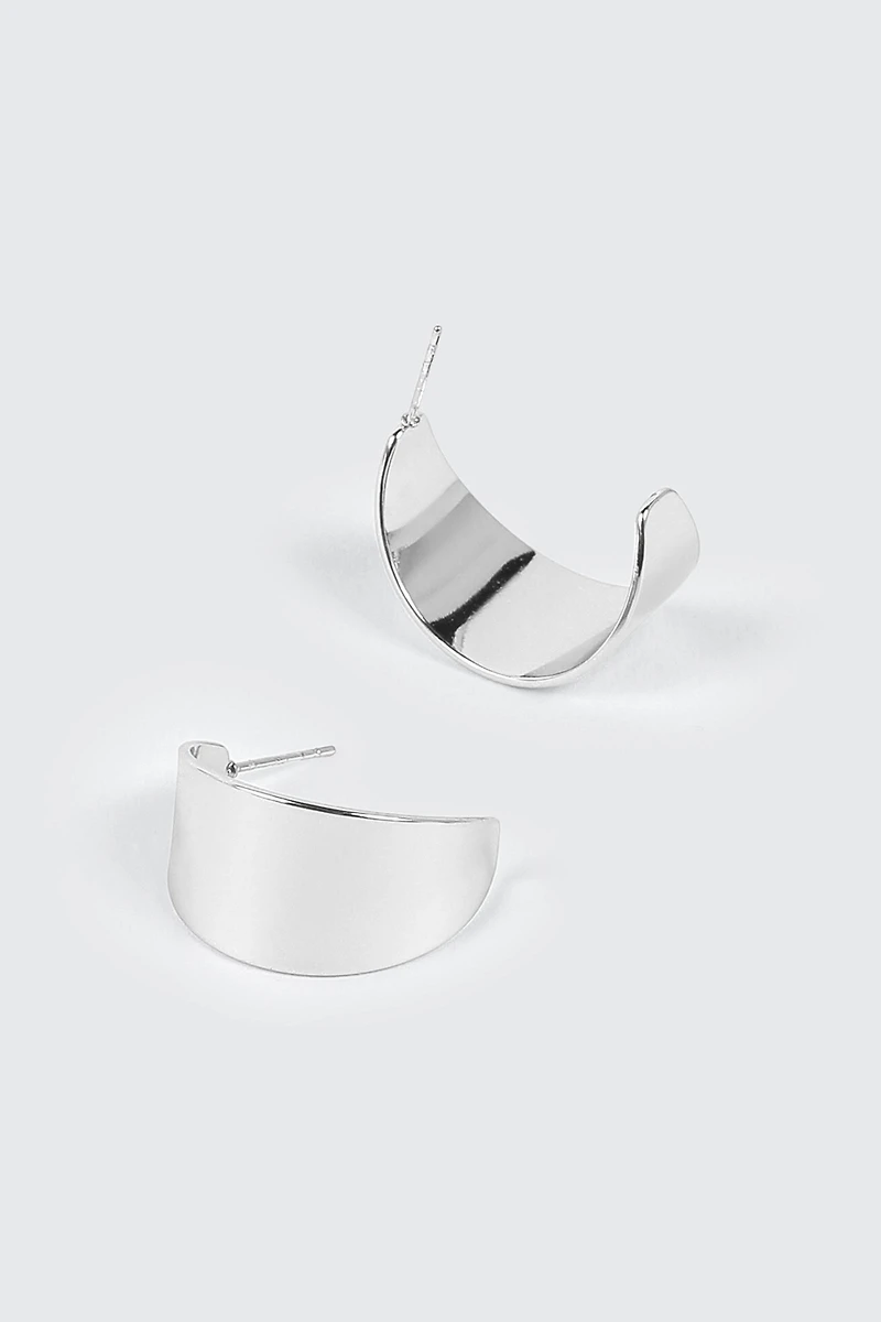 Boucles d'oreilles plaquées or blanc 14K