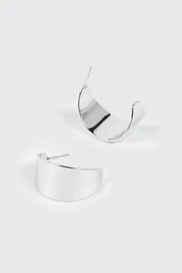 Boucles d'oreilles plaquées or blanc 14K
