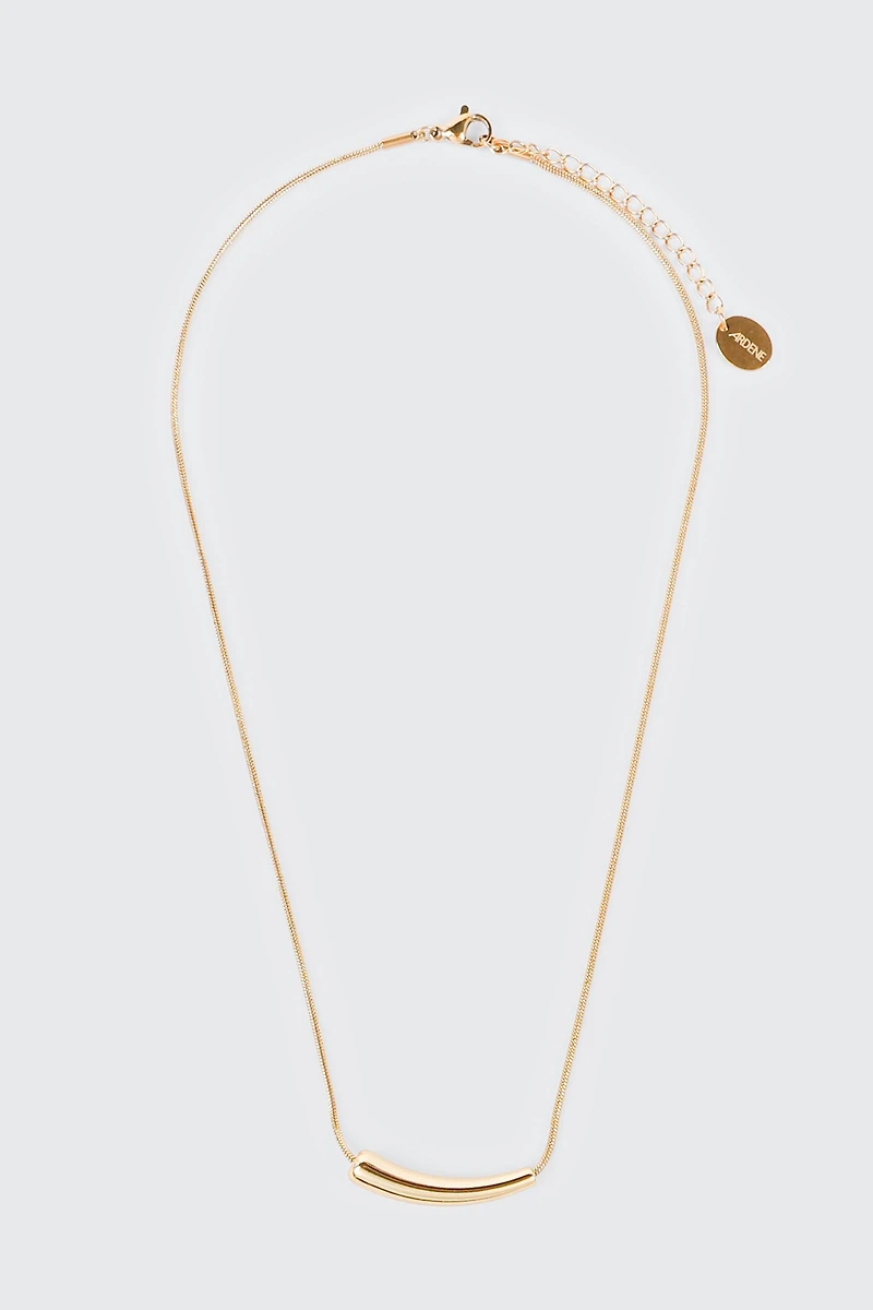 Collier à breloque courbée plaqué or 14K | Ardene
