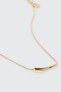 Collier à breloque courbée plaqué or 14K | Ardene