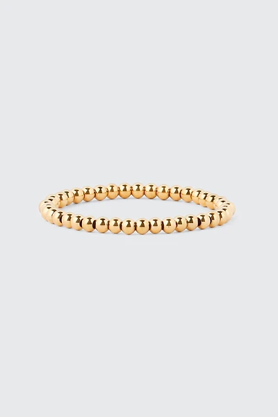 Bracelet à billes plaqué or 14K