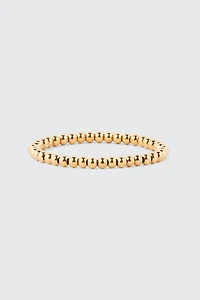 Bracelet à billes plaqué or 14K