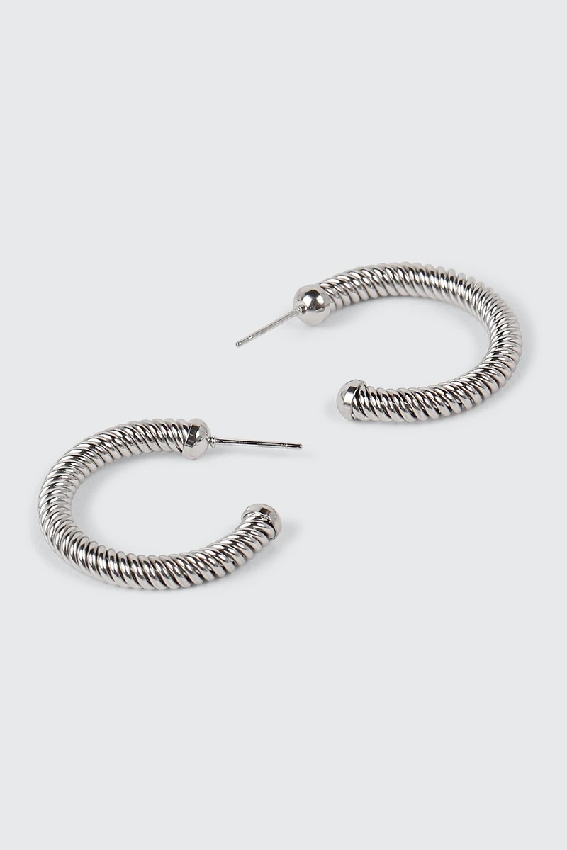 Boucles d'oreilles anneaux en acier inoxydable