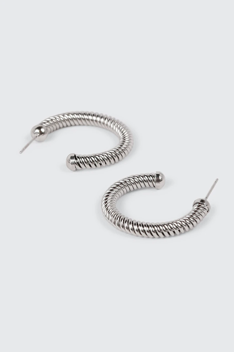 Boucles d'oreilles anneaux en acier inoxydable