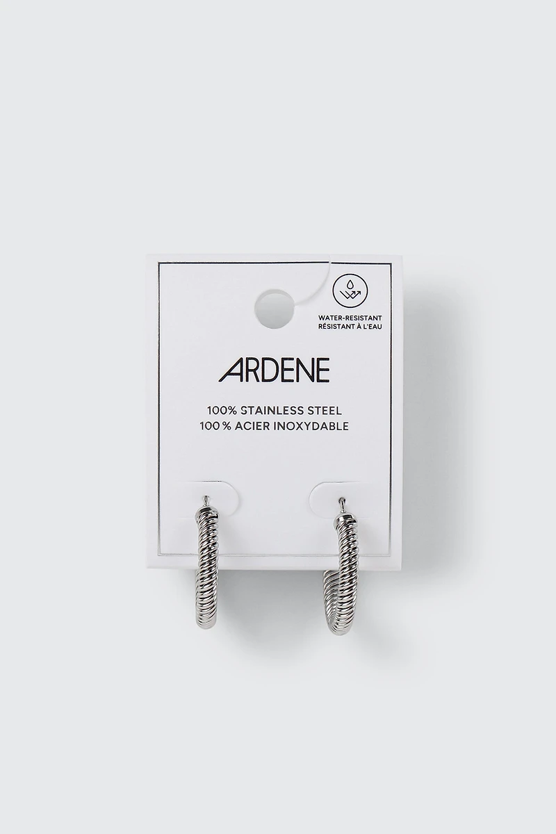 Boucles d'oreilles anneaux en acier inoxydable