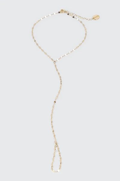 Chaîne de cheville plaquée or 14K
