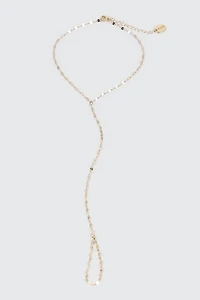 Chaîne de cheville plaquée or 14K