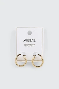 Boucles d’oreilles anneaux plaquées or 14K