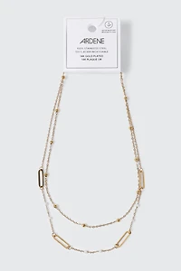 Layered 14K Gold Plated Necklace
