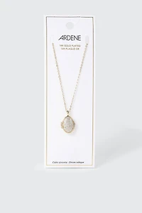 Collier médaillon plaqué or 14 carats