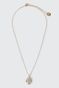 14K Gold-Plated Locket Necklace