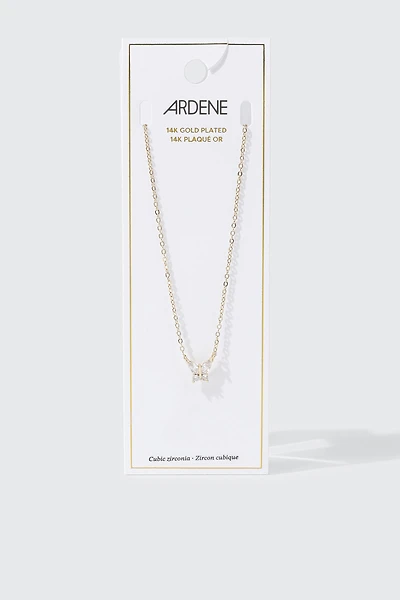 Collier pendentif papillon plaqué or 14K