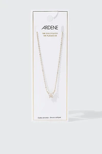 Collier pendentif papillon plaqué or 14K