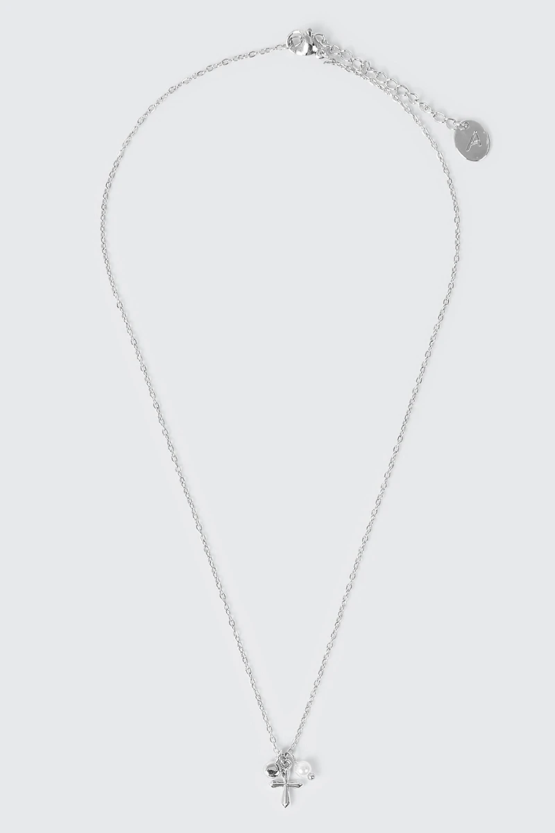 Collier croix en acier inoxydable