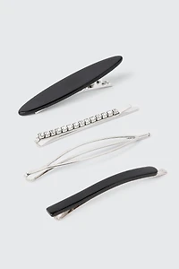 4-Pack Tortoiseshell Hair Snap Set