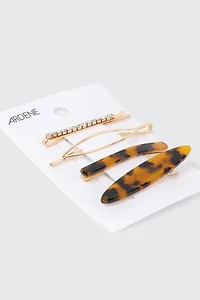 4-Pack Tortoiseshell Hair Snap Set