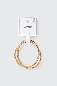 Two-Row Interlocked Bangle Bracelet