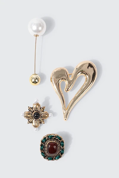 4-Pack Brooch Set