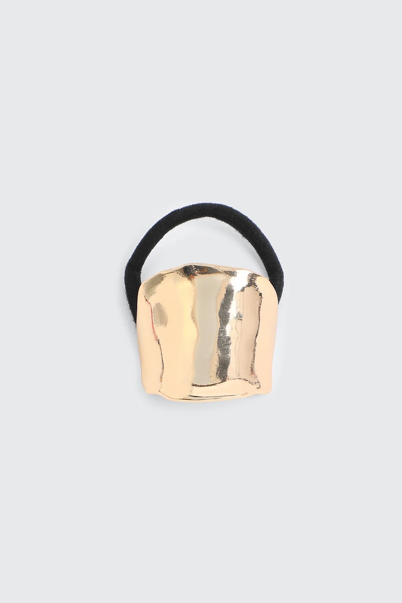 Élastique à cheveux à manchon martelé