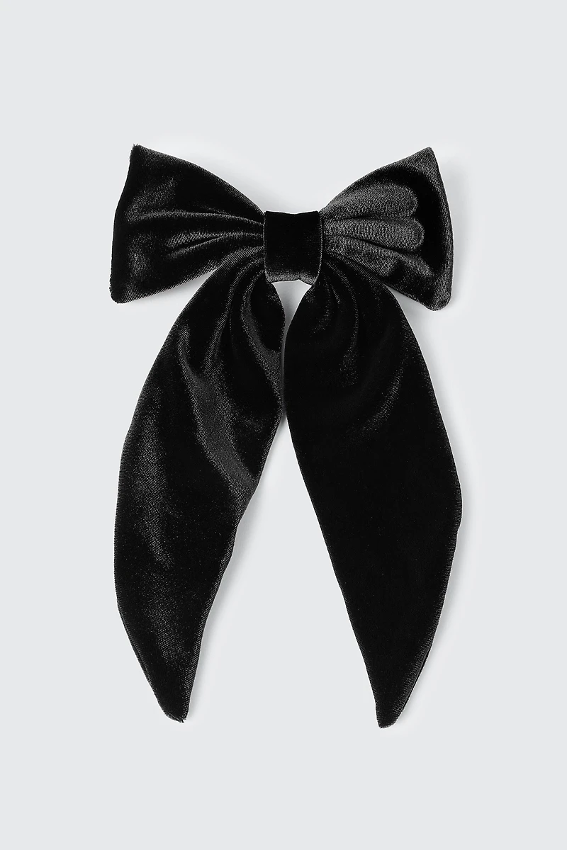 Velvet Bow Barrette