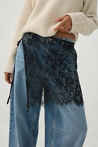 Foulard de taille en dentelle à nouer