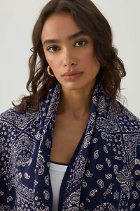 Poncho réversible à imprimé bandana