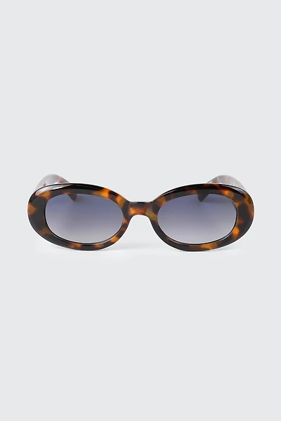 Lunettes de soleil à monture ovale épaisse