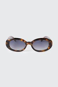 Lunettes de soleil à monture ovale épaisse