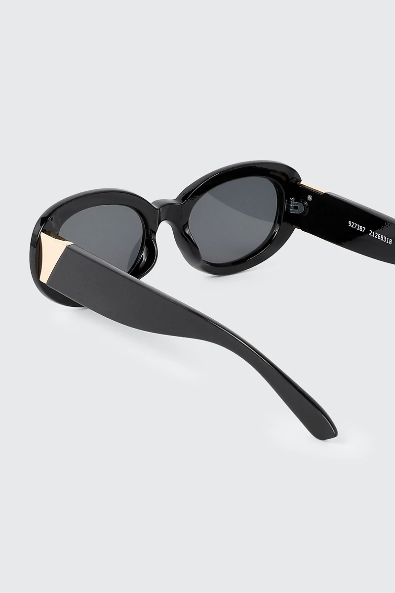 Chunky Oval Frame Sunglasses