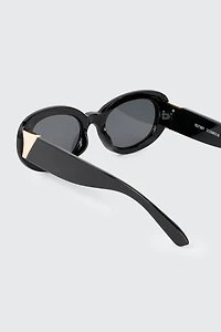 Chunky Oval Frame Sunglasses