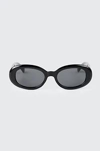 Chunky Oval Frame Sunglasses